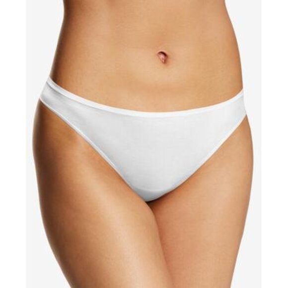 Maidenform Other - #857 Maidenform Women's Cotton Comfort Thong Underwear Dmcobk - White